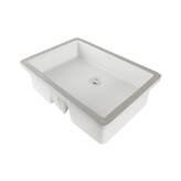 LACAVA Cube 13.875'' White Porcelain Rectangular Undermount Bathroom ...