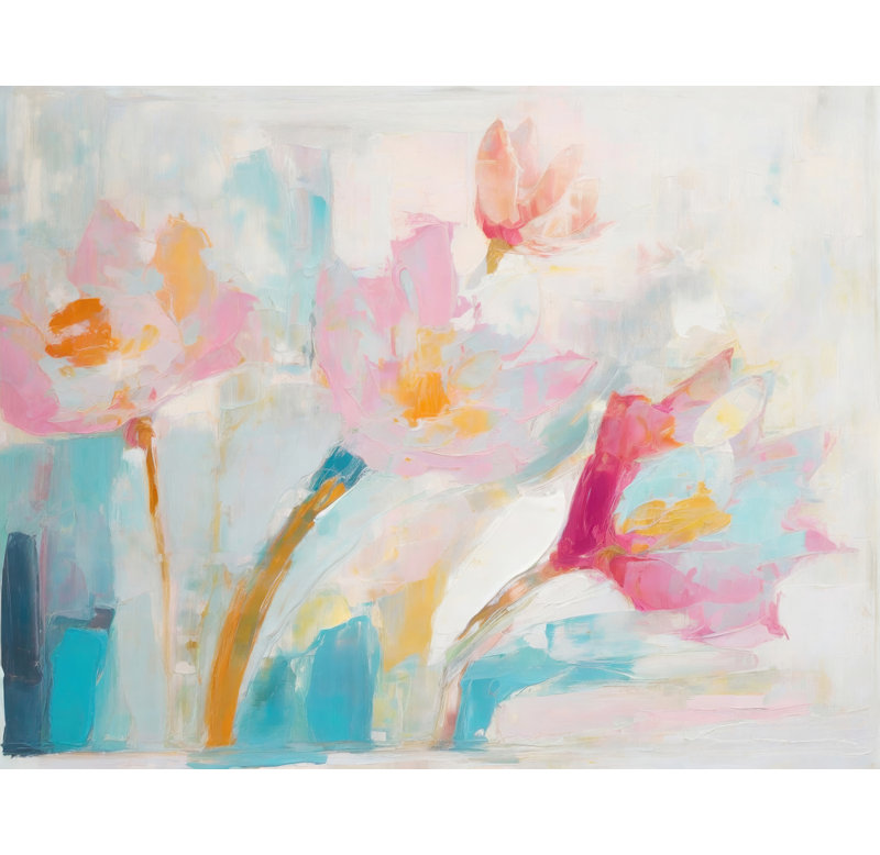 Tulipes - reproduction sur toile tendue, H 20 po x l 24 po x P 1,5 po