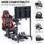 Anman G29 Racing Simulator Cockpit with Red Seat & TV Stand Fit Logitech G920 Thrustmaster, Not Include Steering wheel & Wheels & Pedals and Shifter Handbrake