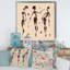 «Abstract Brown Dancers - Glam», reproduction d'art sur toile-66809905-66809904
