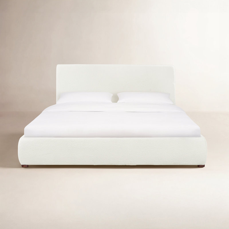 Callahan Upholstered Bed, Queen, Ivory Boucle