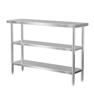 Prep & Savour Stainless Steel Height-Adjustable Workbench & Reviews ...