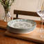 Bloomhouse - 2-Time Oprah’s Favorite Things - Ensemble de 4 assiettes à dessert et à salade Valencia Flor, assiettes en grès de 8,75 po, motif floral méditerranéen, vert fougère-124072410