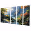 Nature, gloire de montagne, sentier des fleurs printanières - campagne, ensemble d'art mural 5 pièces-628683400