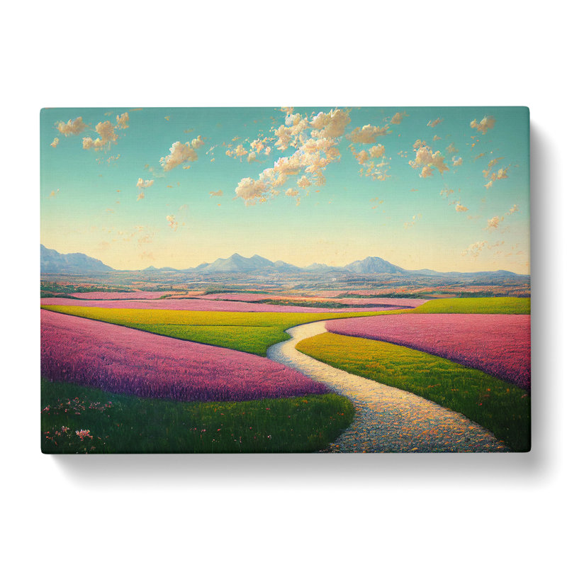 Pretty Spring Meadow Landscape Vol.3 - Wrapped Canvas, 40cm H x 60cm W x 3cm D