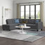 Console de porte-gobelets - Canapé d'angle gris anthracite - 2 pièces