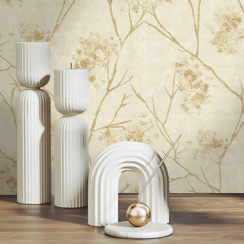 Codman 10.5m x 53cm Textured Non-Pasted Wallpaper Roll, Gold