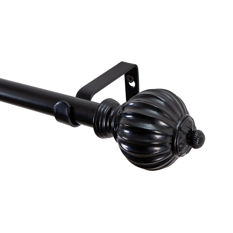 Alcott Hill® Spalding Metal Rod Adjustable Single Curtain Rod & Reviews