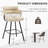 Upholstered Counter Stool with Metal Frame-1822663955