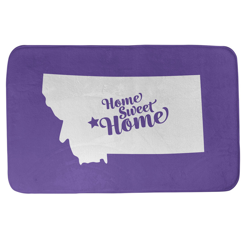 Tapis pour salle de bain à la maison, l 17 po x L 21 po, Mauve