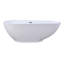 Baignoire de trempage en acrylique autoportante L 69 po x l 32 po Aqua Eden