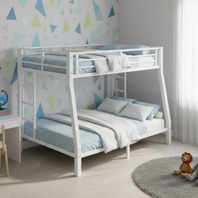 Lit superposé au-dessus de très grand lit en métal pour adolescents et adultes