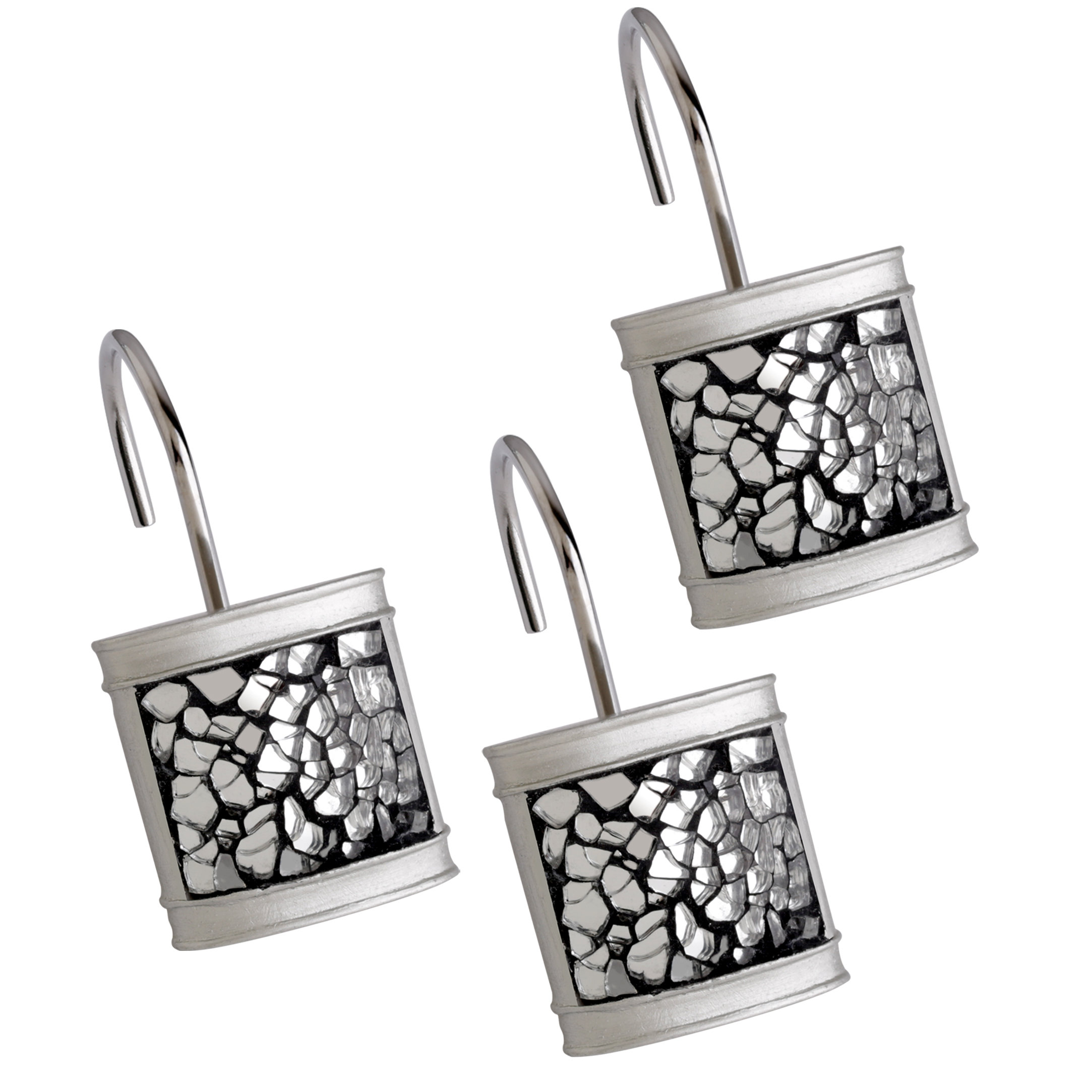 Creative Scents Brushed Nickel Shower Curtain Hooks &amp; Reviews | Wayfair