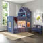 Lits gain d'espace avec rangement, lits superposés modernes en bois MDF pour la maison-817458482