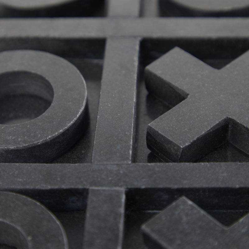 Ensemble de jeu Maric Tic Tac Toe, Noir