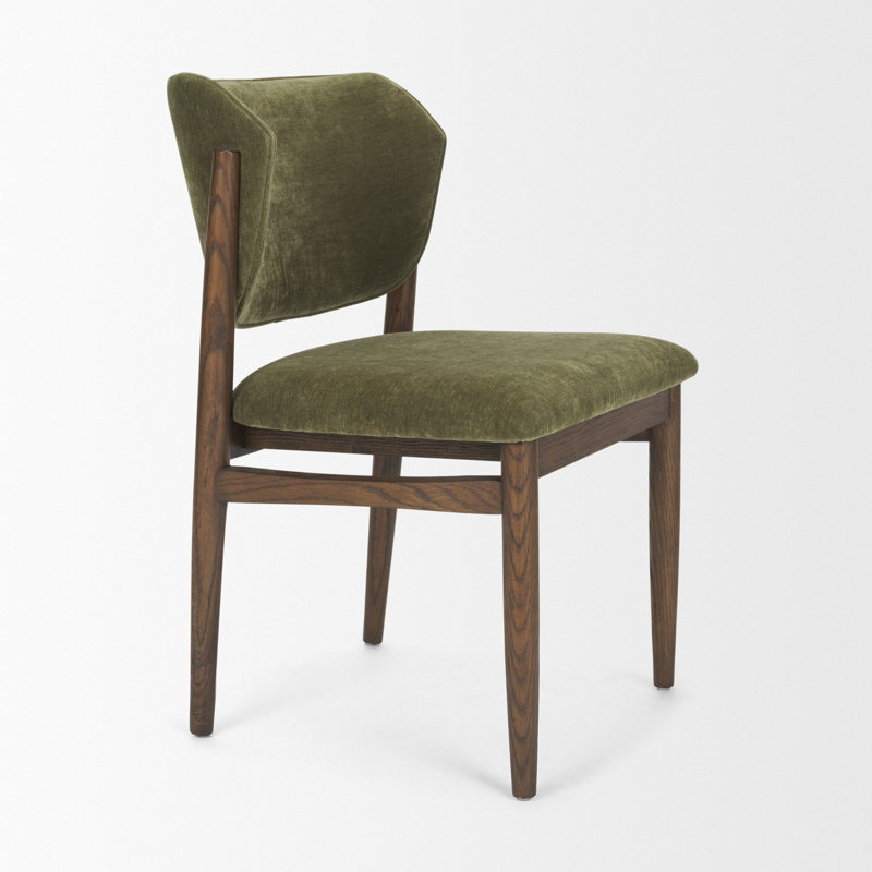 Chaise de salle à manger Cline, Brun, Vert