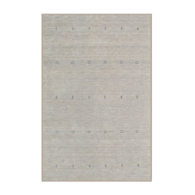 Tapis zone gris clair contemporaine