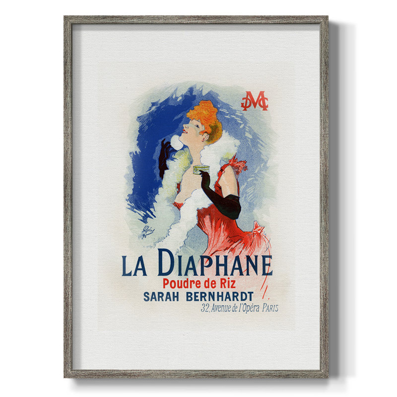 La diaphane, reproduction encadrée - bois massif, H 11 po x l 9 po