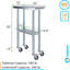 Table en acier inoxydable avec roulettes-102923283
