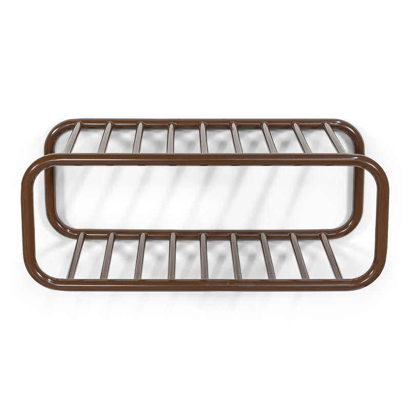 Retro 4 Pair Shoe Rack, Brown