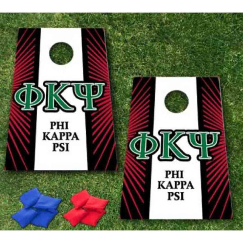 VictoryStore.com Solid Wood Cornhole Set, Phi Kappa Psi