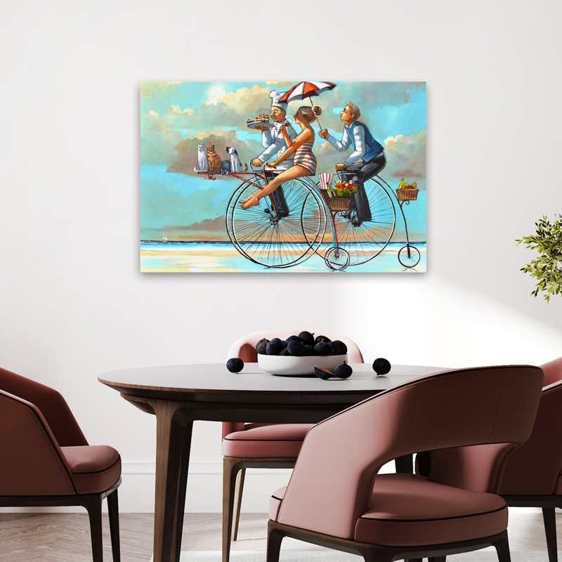 Pourquoi pas - Cuisine figurative côtière, bicyclettes, H 24 po x l 36 po