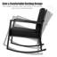 Chaise berçante d'extérieur en osier avec coussin 2 pièces Patiojoy-895126710