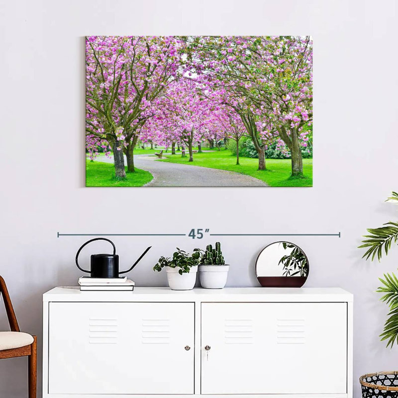 Harnek Sakura Path, 24" H x 36" W