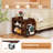 3-Tier Side End Table With Universal Wheels