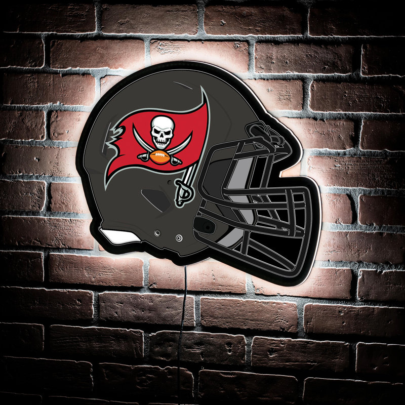Enseigne murale lumineuse NFL à DEL pour casque, Buccaneers de Tampa Bay