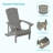 Plastic Adirondack Chair Patio Plastic Chair Fire Pit Single Chair-1454413759