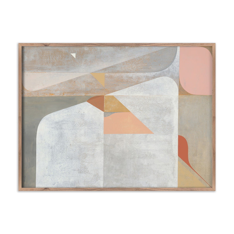 Mon Coeur Est Fort by Greg Gove, Brown Wood Floater Framed, 29.5" H x 40" W x 2" D