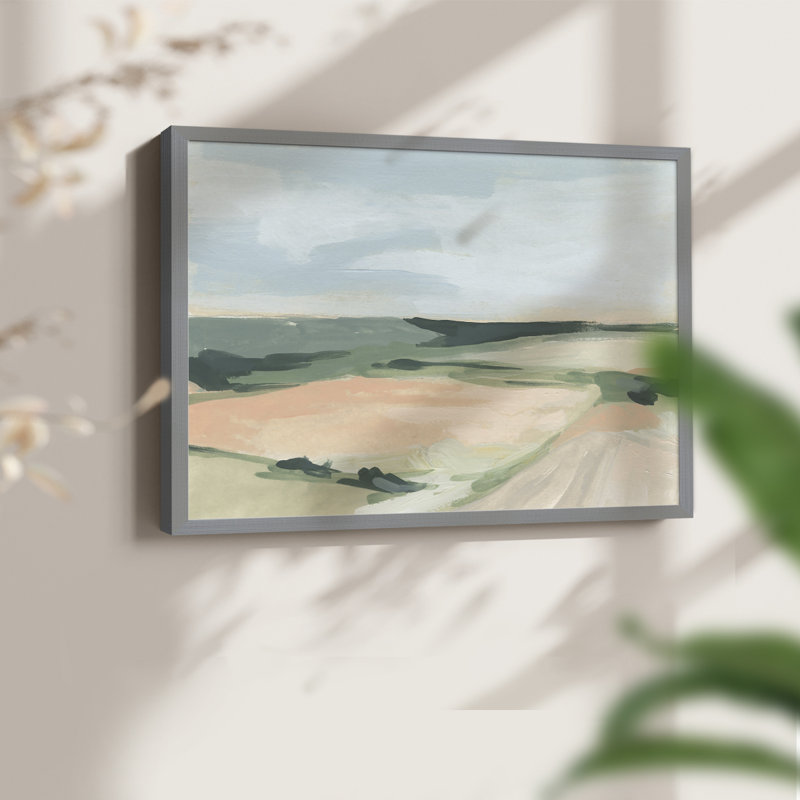 «Pastel Plains I», reproduction encadrée, Gris, H 22 po x l 28 po