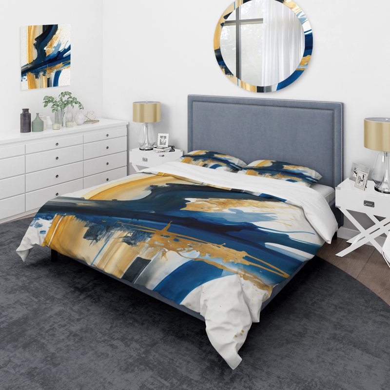 Stylish Spiral Abstract V - Ensemble de housse de couette en spirale moderne - Polyester en microfibre