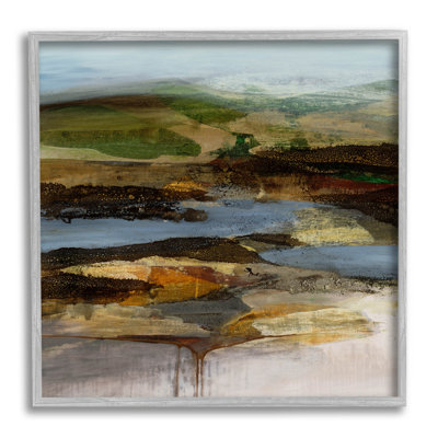 Paysage abstrait détaillé, estampe numérique par Ruth Fromstein