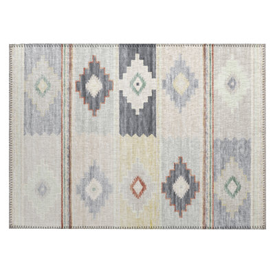 Jesseca Washable Moroccan Indoor / Outdoor Rug