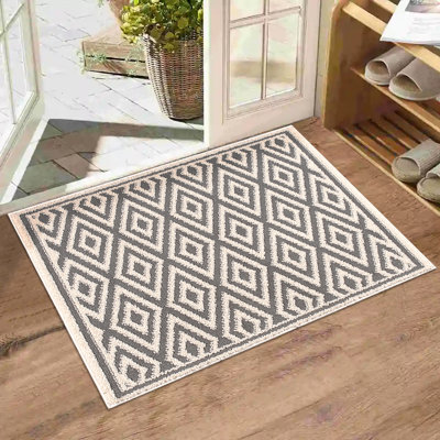 Tapis d'intérieur antidérapant Babatunde lavable à la machine