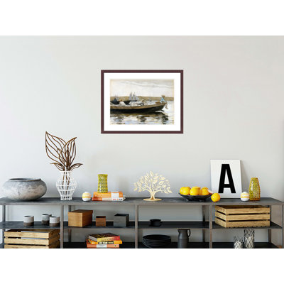 «Garçons dans un dory» par Winslow Homer - impression giclée encadrée