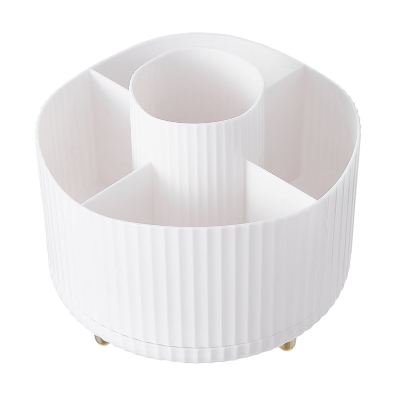 Plastic Makeup Organiser, White