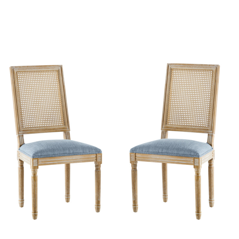 Chaise de salle à manger, Natural, Bleu denim, 2