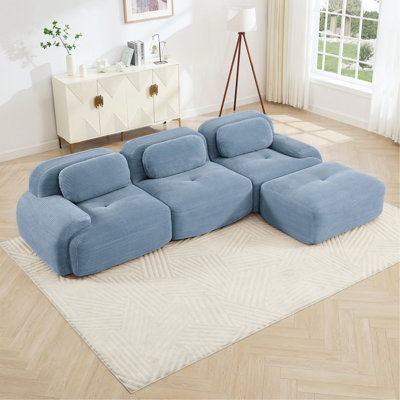 Canapé modulaire en L sans assemblage Conception ergonomique pour animaux de compagnie