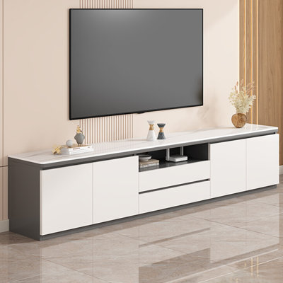 Meuble télé blanc en bois manufacturé