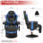 Inbox Zero Adjustable Reclining Ergonomic Faux Leather Swiveling PC & Racing Game Chair with Footrest-443058847