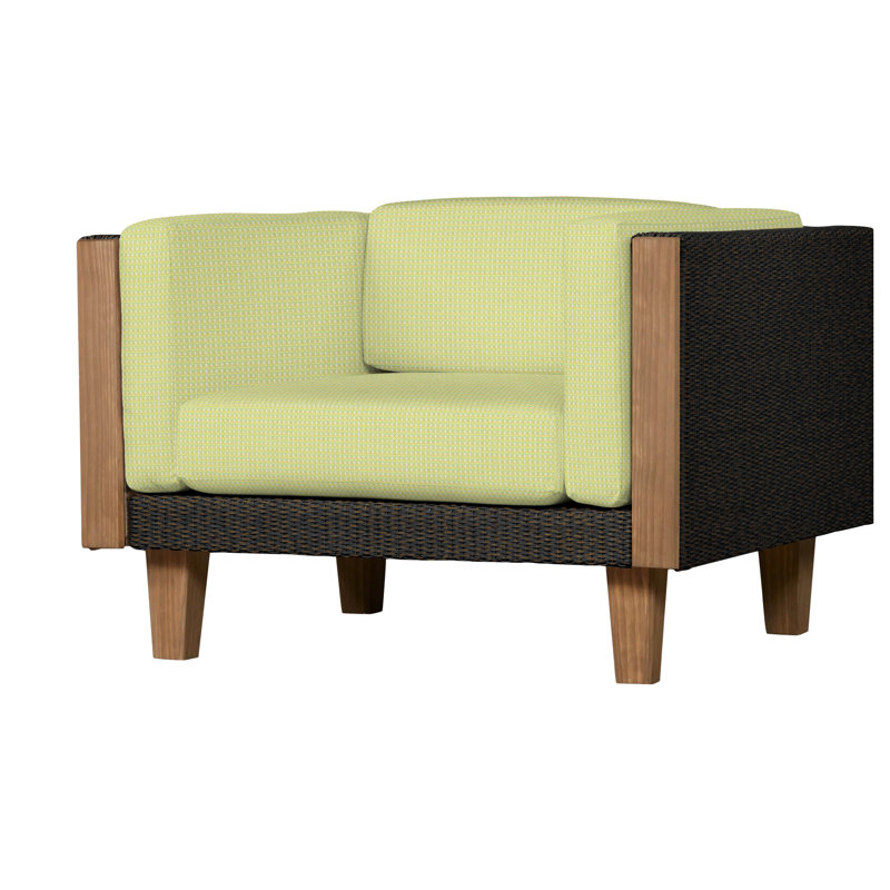 Catalina Outdoor Teak Lounge Chair, Mink, Rollo Linen