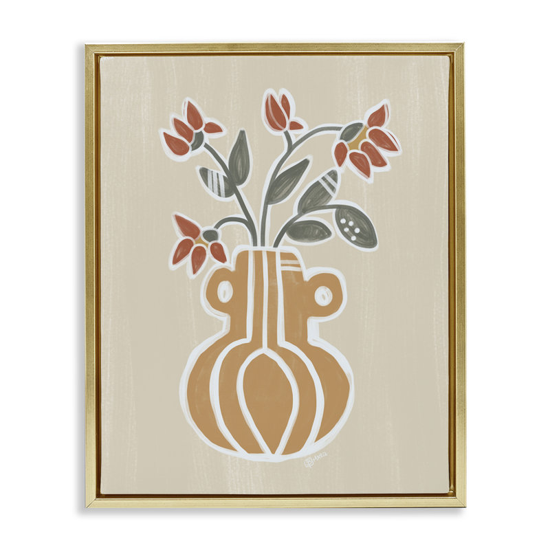 Cadre flottant avec bouquet de fleurs Sabrina, design par Beki Marquardt, H 21 po x l 17 po, Cadre flottant métallique doré