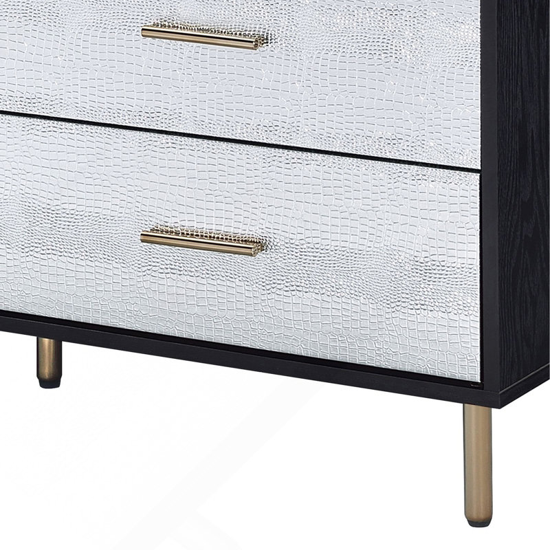 Myles Black,Silver & Gold Finish Dresser