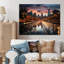 «Chicago Cityscape By Night II», reproduction d'art sur toile-777006351-777798460