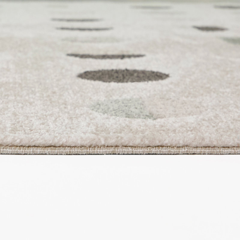 Waning Sage/Grey Geometric Dots Area Rug, Sage/Grey, 7'10" x 10'