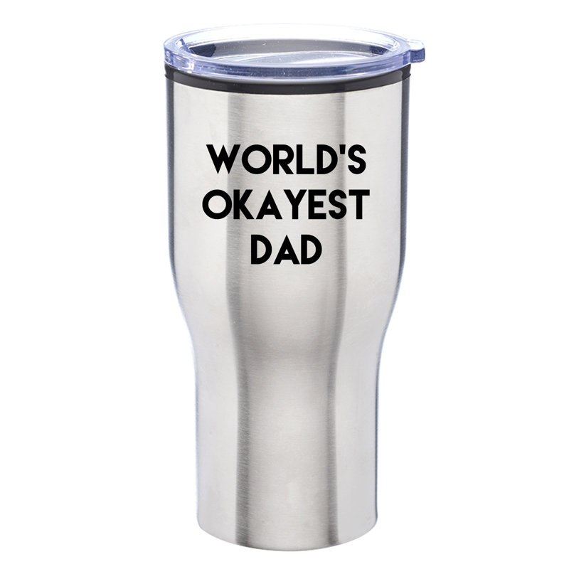 Gobelet de voyage en acier inoxydable à isolation sous vide 28 onces du monde Okayest Dad