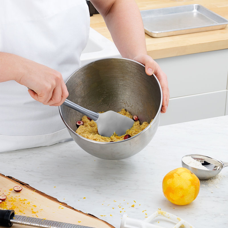 Tovolo Flex-Core Stainless Steel Handled Spatula, Heat-Resistant & BPA-Free Silicone Turner Head, Safe For Cast Iron & Non-Stick Cookware, Dishwasher-Safe